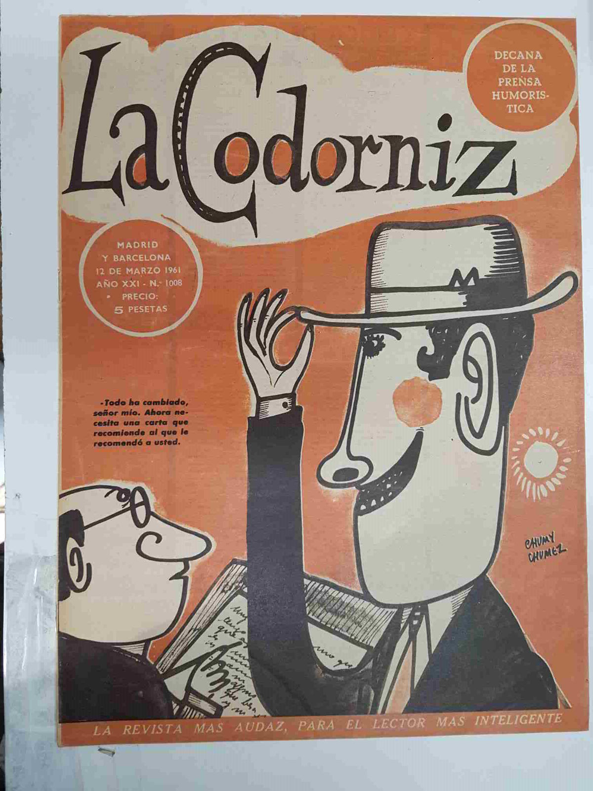 Revista la Codorniz: num 1008, Año XXI, 12 de marzo de 1961