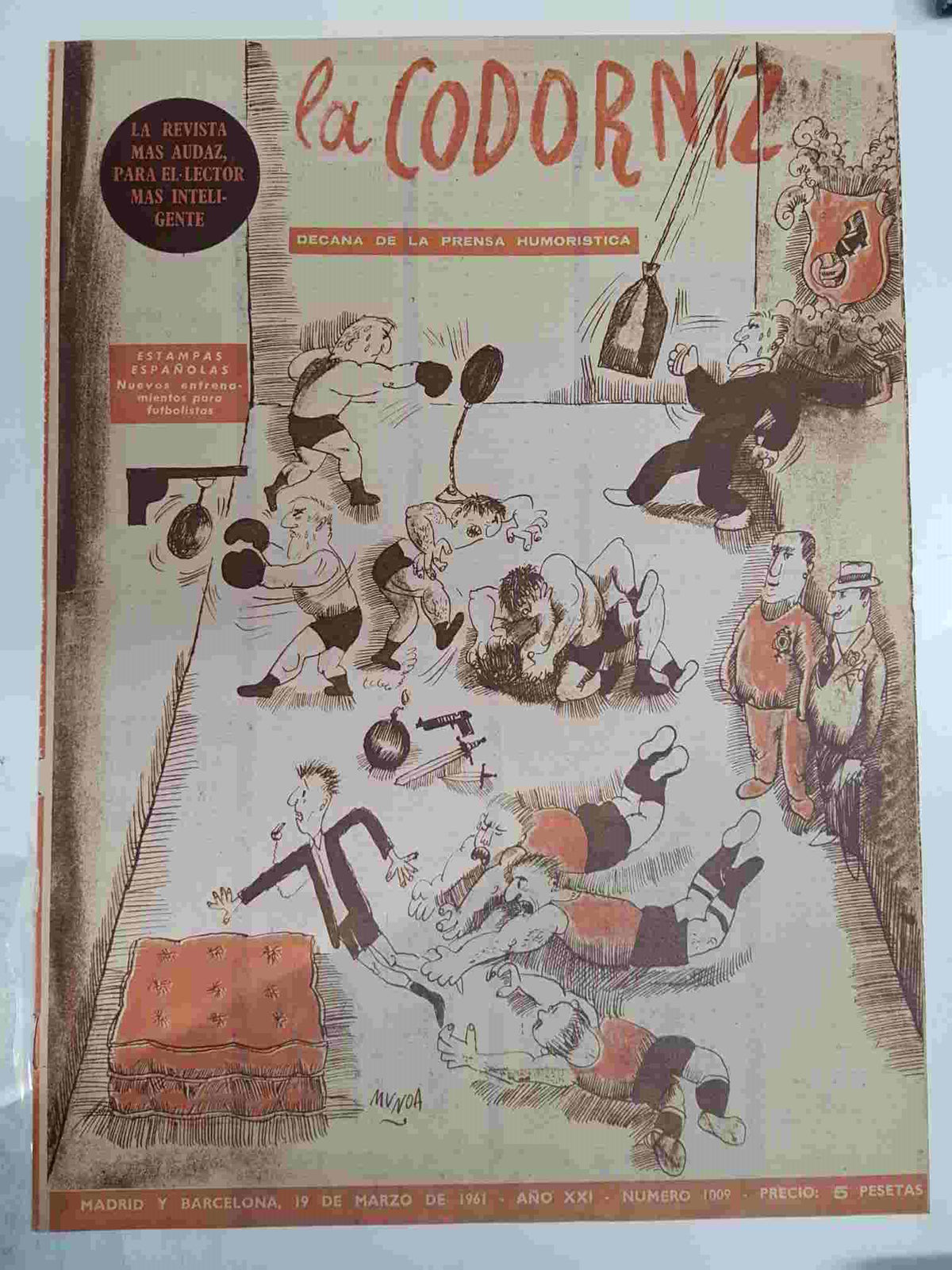 Revista la Codorniz: num 1009, Año XXI, 19 de marzo de 1961 - Nuevos entrenamientos para futbolistas