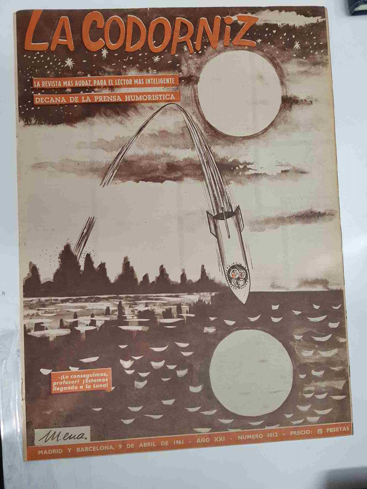 Revista la Codorniz: num 1012 Año XXI, 9 de Abril de 1961 - Viaje a la luna