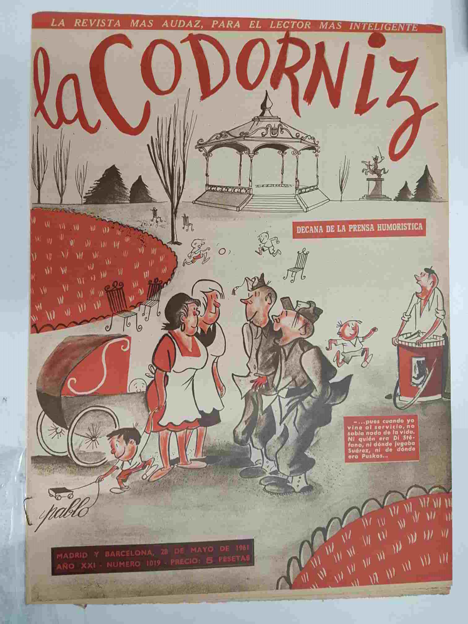 Revista la Codorniz: num 1019 Año XXI, 28 de Mayo de 1961