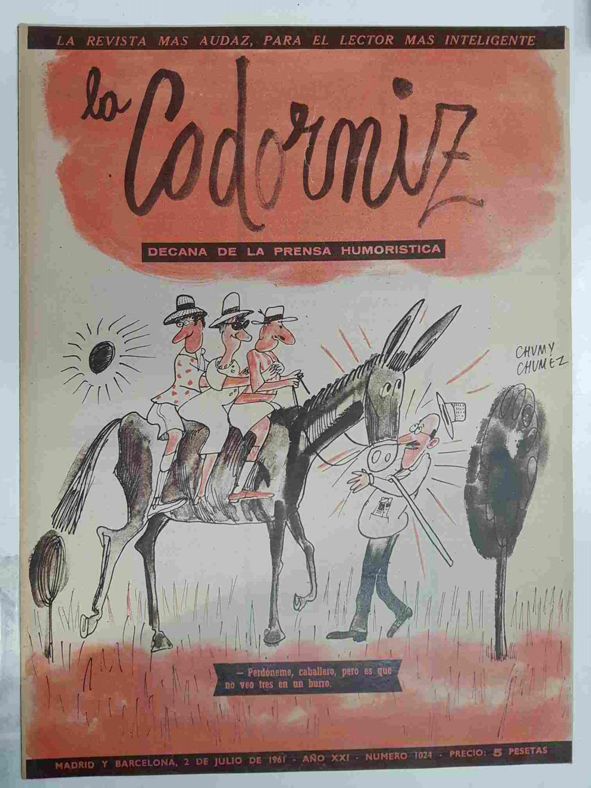 Revista la Codorniz: num 1024 Año XXI, 2 de Julio de 1961