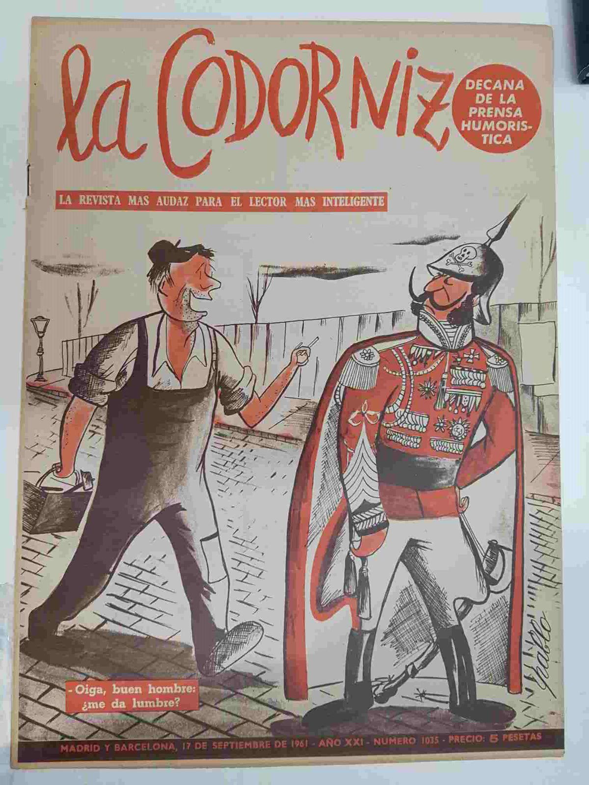 Revista la Codorniz: num 1035 Año XXI, 17 de Septiembre de 1961