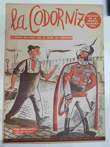Revista la Codorniz: num 1035 Año XXI, 17 de Septiembre de 1961