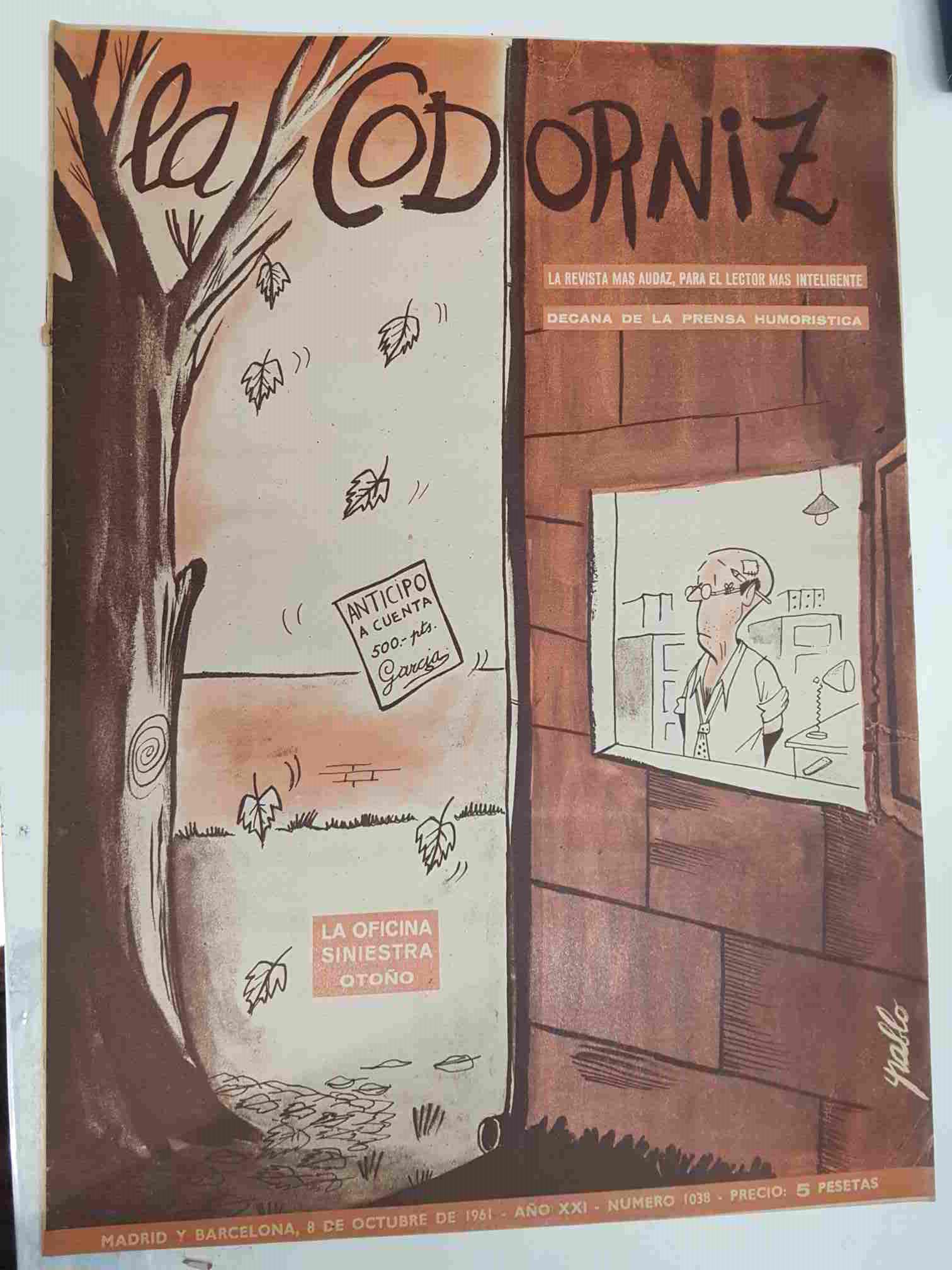 Revista la Codorniz: num 1038 Año XXI, 8 de Octubre de 1961 - La oficina siniestra, otoño