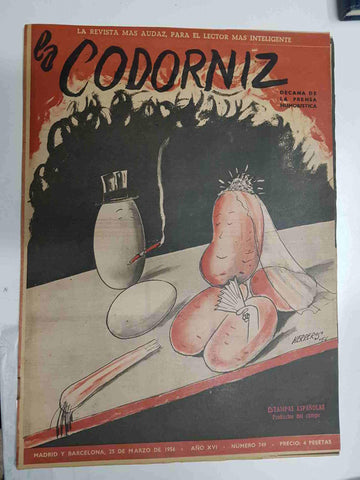 Revista la Codorniz: num 0749 Año XVI, 25 marzo 1956 - Productos del campo. Portada firmada por Herreros