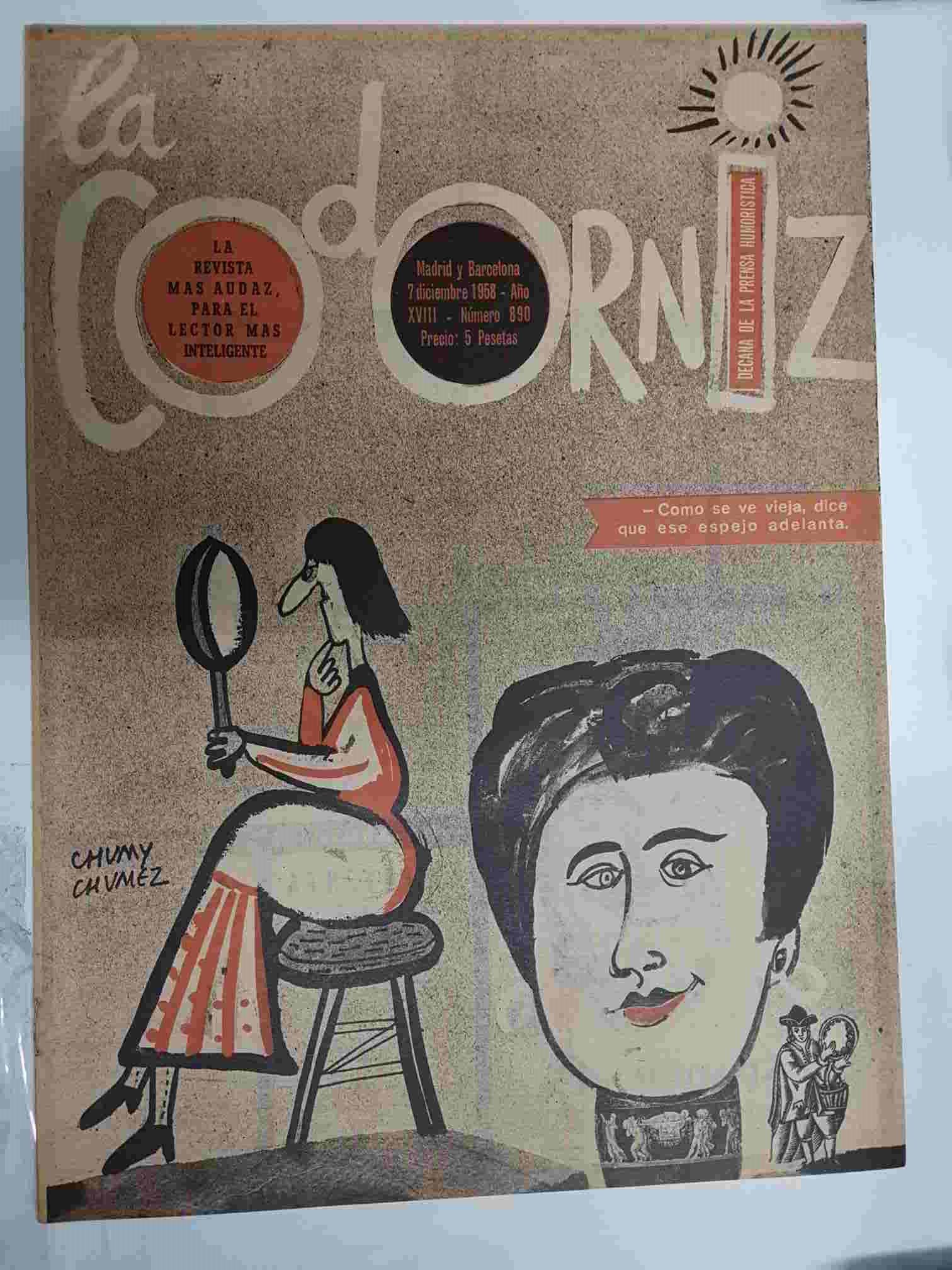 Revista la Codorniz: num 0890 Año XVIII, 7 Diciembre 1958 - Portada firmada por Chumy Chumez