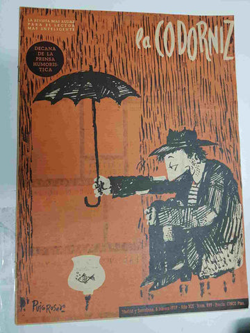 Revista la Codorniz: num 0899 Año XIX, 8 febrero 1959. Portada firmada por Puig Rosado