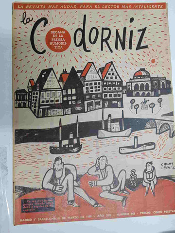 Revista la Codorniz: num 0903 Año XIX, 8 marzo 1959. Portada firmada por Chumy Chumez
