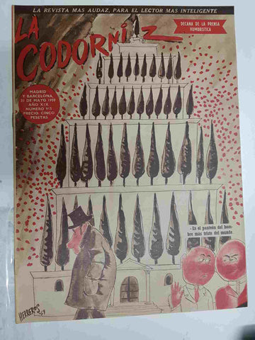 Revista la Codorniz: num 0915 Año XIX, 31 mayo 1959. Portada firmada por Herreros