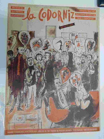 Revista la Codorniz: num 0921 Año XIX, 12 julio 1959 - Abstracto party. Portada firmada por Munoa
