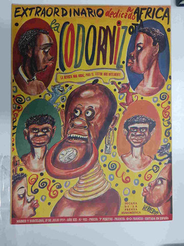 Revista la Codorniz: num 0922 Año XIX, 19 julio 1959. Extraordinario dedicado a Africa. Portada firmada por Herreros