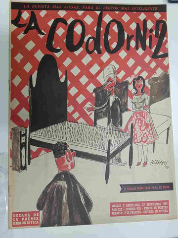 Revista la Codorniz: num 0932 Año XIX, 27 septiembre 1959 - El faquir pone casa para su boda. Portada firmada por Herreros