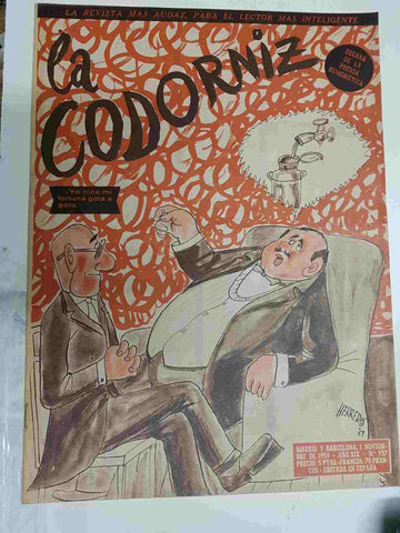 Revista la Codorniz: num 0937 Año XIX, 1 noviembre 1959. Portada firmada por Herreros