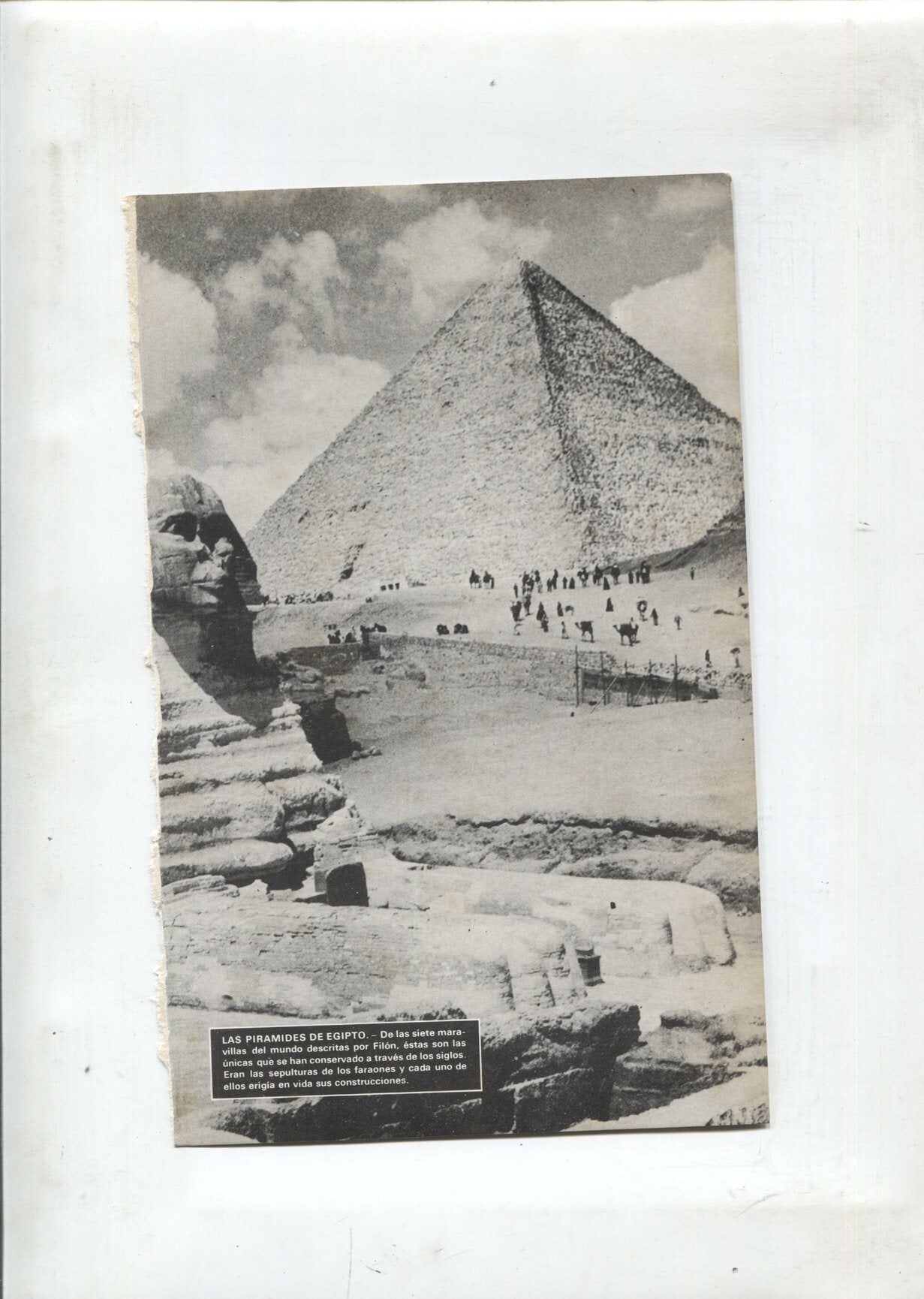Lamina Maravillas del Mundo: Las piramides de Egipto, Jardines colgantes Babilonia, Estatua de Jupiter