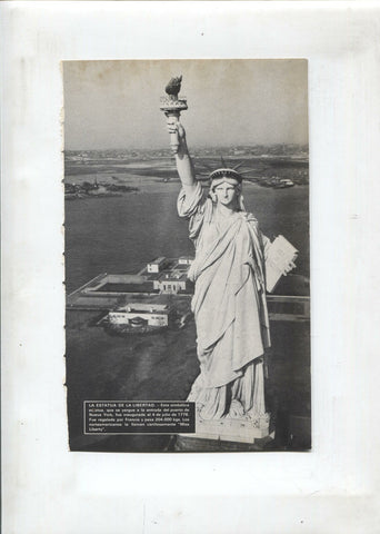 Lamina Maravillas del Mundo: La estatua de la libertad y Brasilia