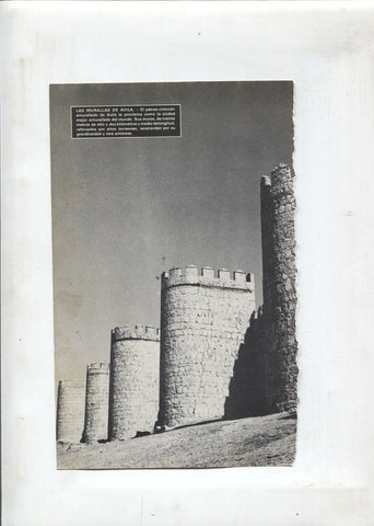 Lamina Maravillas del Mundo: Las murallas de Avila y Pintura rupestre de Altamaria