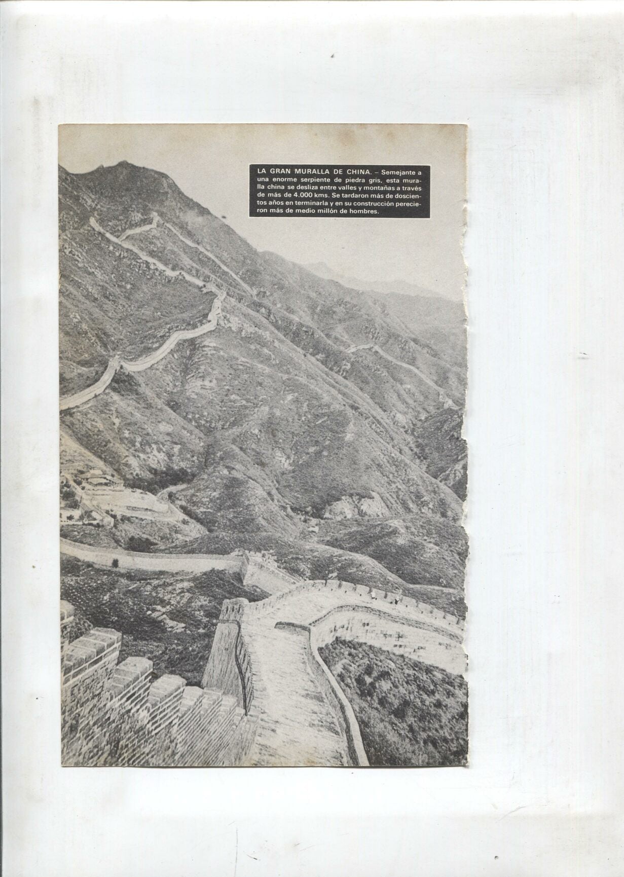 Lamina Maravillas del Mundo: La gran muralla de china y el avion concorde