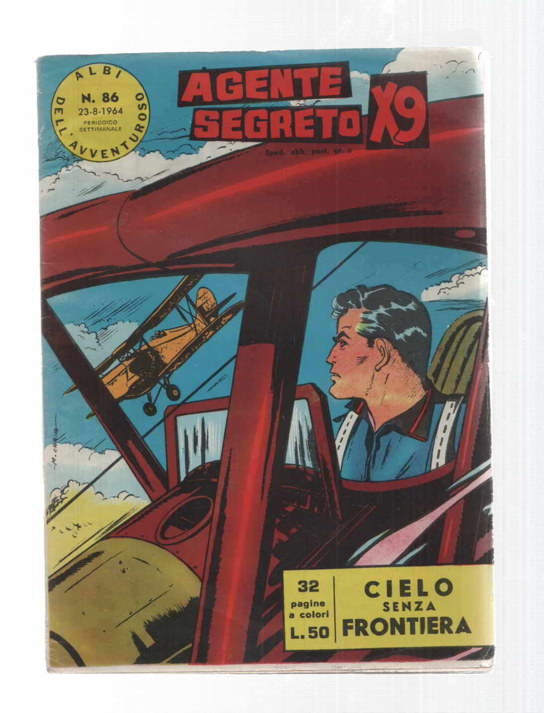 Comic Albi dell Avventuroso num 086: Agente Secreto X9 - Cielo senza frontiera di Bob Lewis. Idioma: italiano