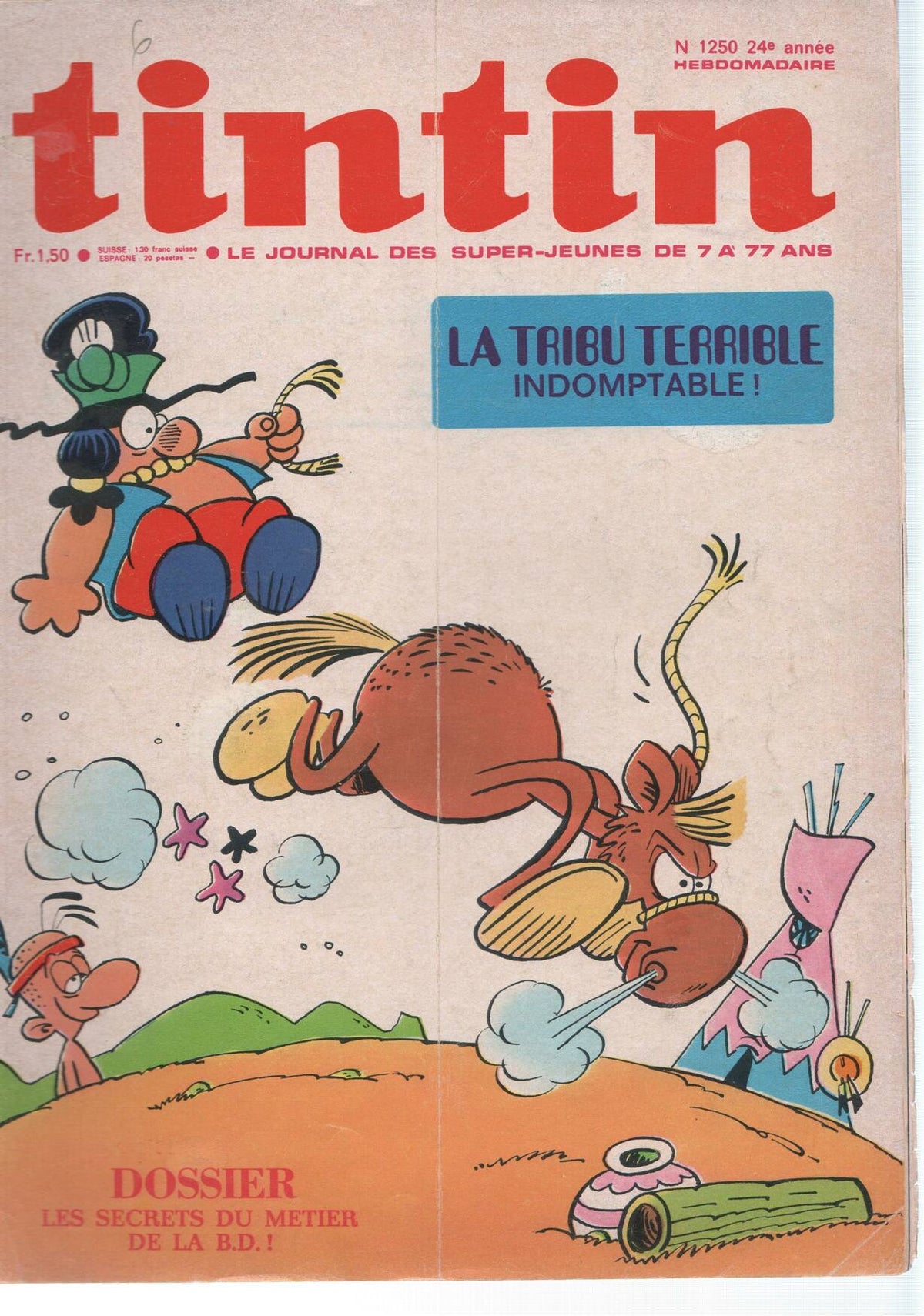 TINTIN Le Journal, Numero 1250: 24 Anne, 12-10-1972