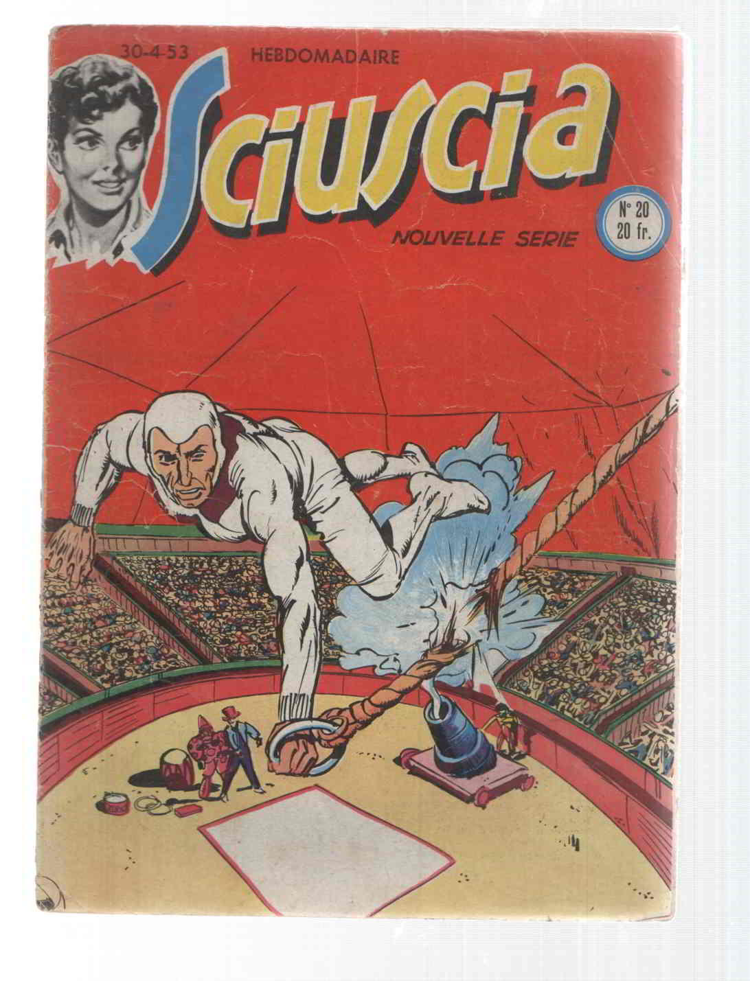 Comic: Sciuscia num 020, Nouvelle serie. Hebdomadaire - Accident au cirque. Idioma: frances
