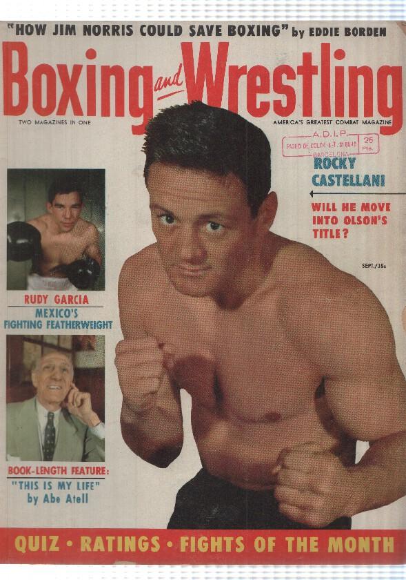 Revista en ingles: Boxing and Wrestling vol. 6 num 1, september 1955 - How Jim Norris could save boxing