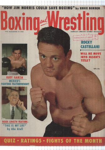 Revista en ingles: Boxing and Wrestling vol. 6 num 1, september 1955 - How Jim Norris could save boxing