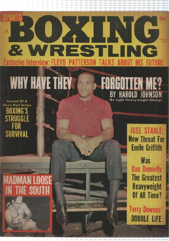Revista en ingles: Boxing and Wrestling vol. 5 num 1, january 1965 - Rocky Marciano vs Jersey Joe Walcott