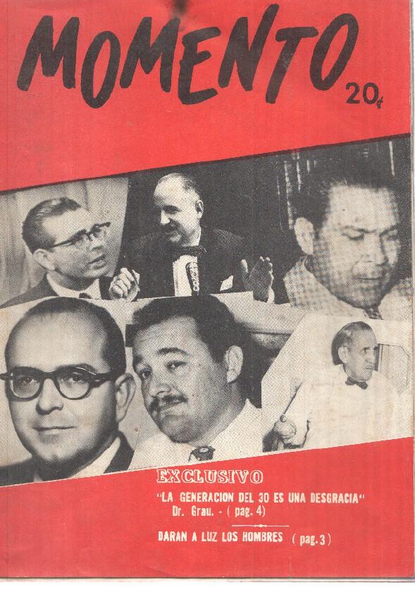 Revista: Momento, año 1 num 1, septiembre 1956 - Daran a luz los hombres