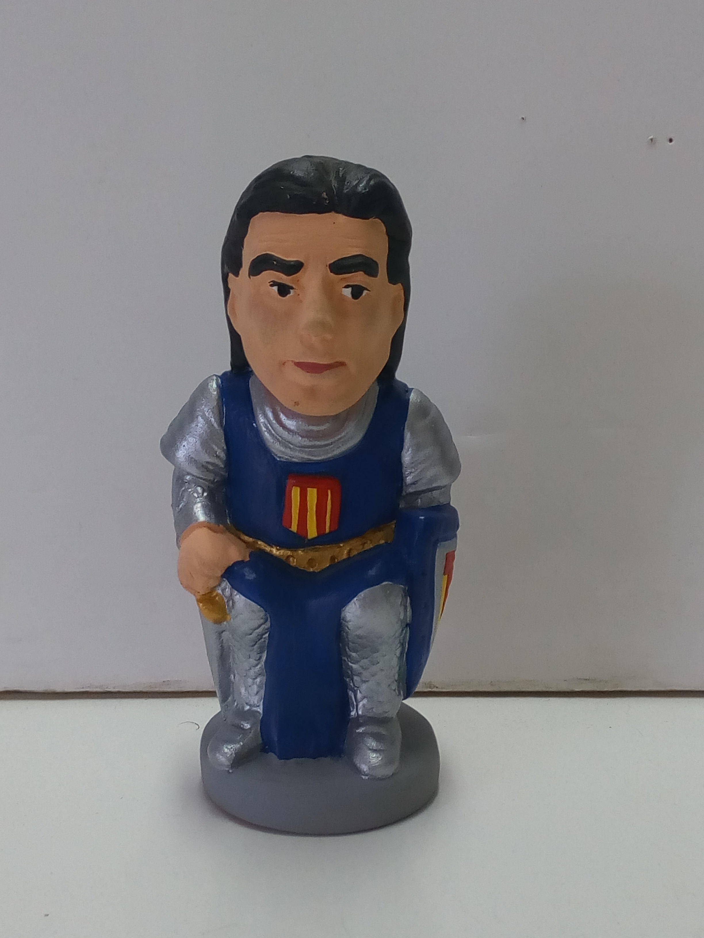 Figura de caganer de El Capitan Trueno, altura 12 cm x 5 cm base peana