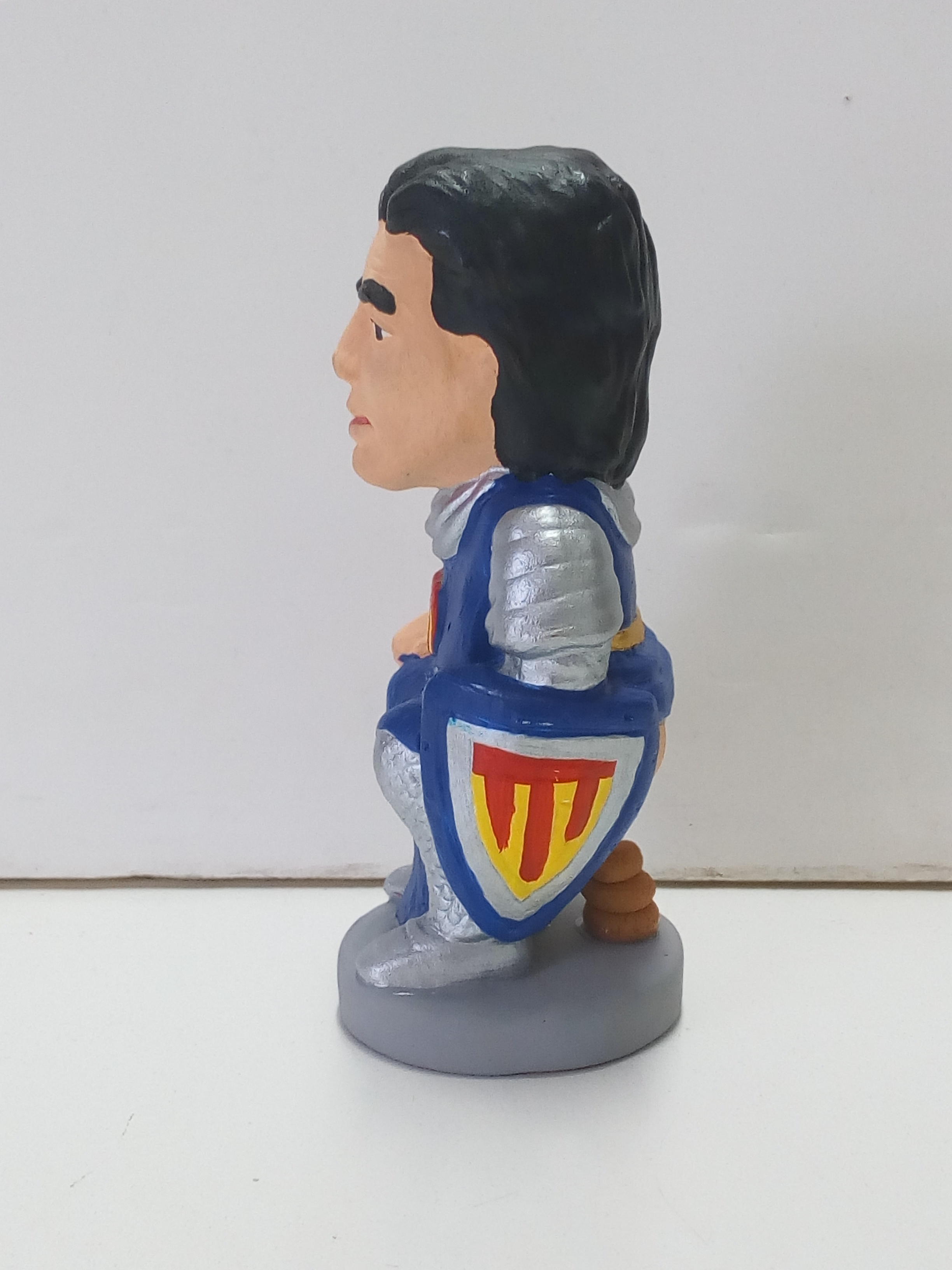 Figura de caganer de El Capitan Trueno, altura 12 cm x 5 cm base peana