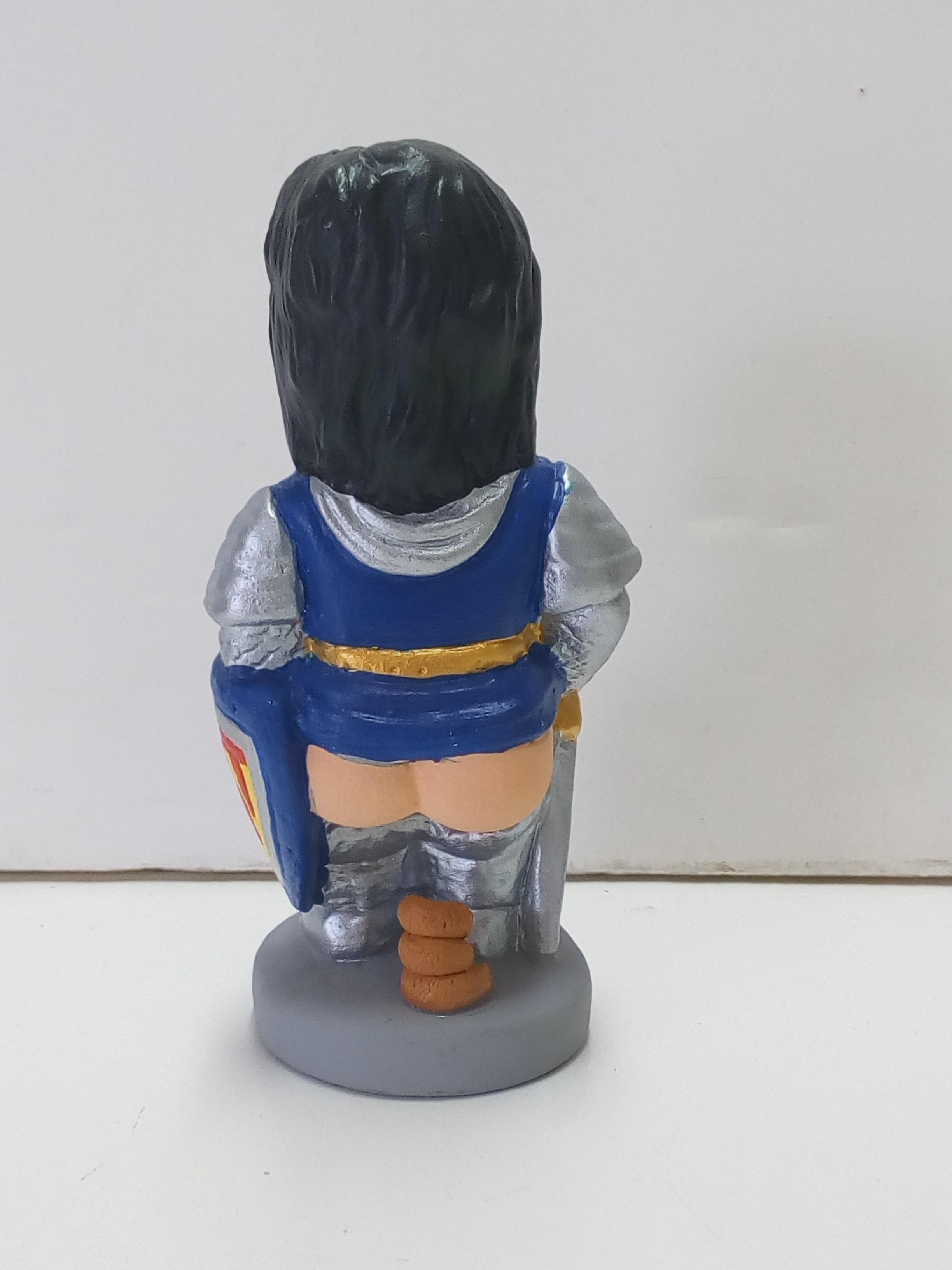 Figura de caganer de El Capitan Trueno, altura 12 cm x 5 cm base peana