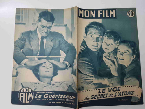 Revista: Mon Film num 399, 14-4-54. Le vol du secret de latome. Gene Barry, Lydia Clarke et le petit Lee Aaker