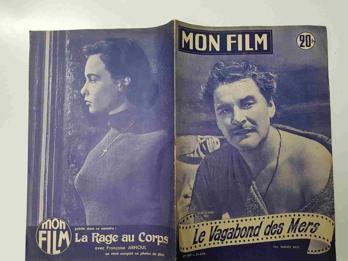 Revista: Mon Film num 397, 31-3-54. Le Vagabond des Mers. Portada: Errol Flynn