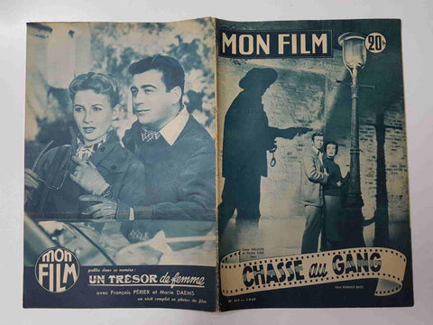 Revista: Mon Film num 419, 1-9-54. Chasse au gang. Portada: Gene Nelson et Phylis Kirk 