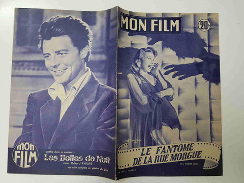 Revista: Mon Film num 429, 10-11-54. Le fantome de la rue morgue. Portada: Dolores Dorn
