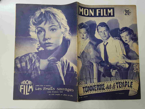 Revista: Mon Film num 405, 26-5-54. Tonnerre aur le temple. Portada: Alan Ladd , Deborah Kerr et Corinne Calvet