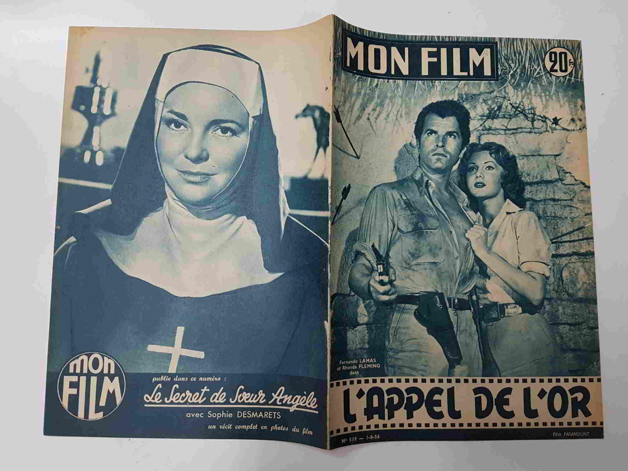 Revista: Mon Film num 519, 1-8-56. Lappel de lor. Portada: Fernando Lamas et Rhonda Fleming