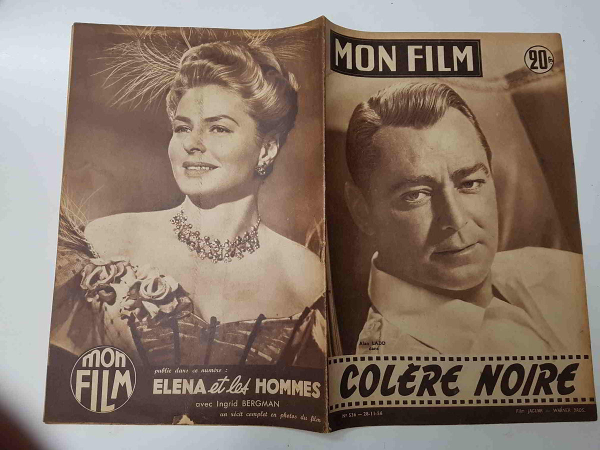 Revista: Mon Film num 536, 28-11-56. Colere Noire. Portada: Alan Ladd