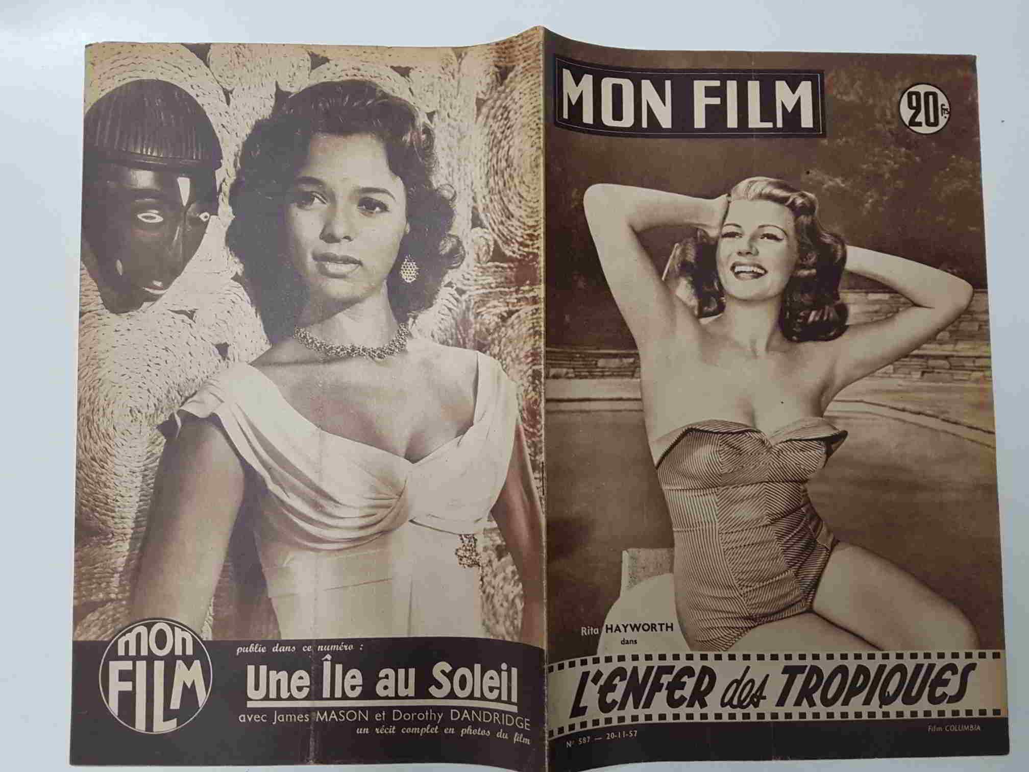 Revista: Mon Film num 587, 20-11-57. Lenfer des tropiques. Portada: Rita Hayworth
