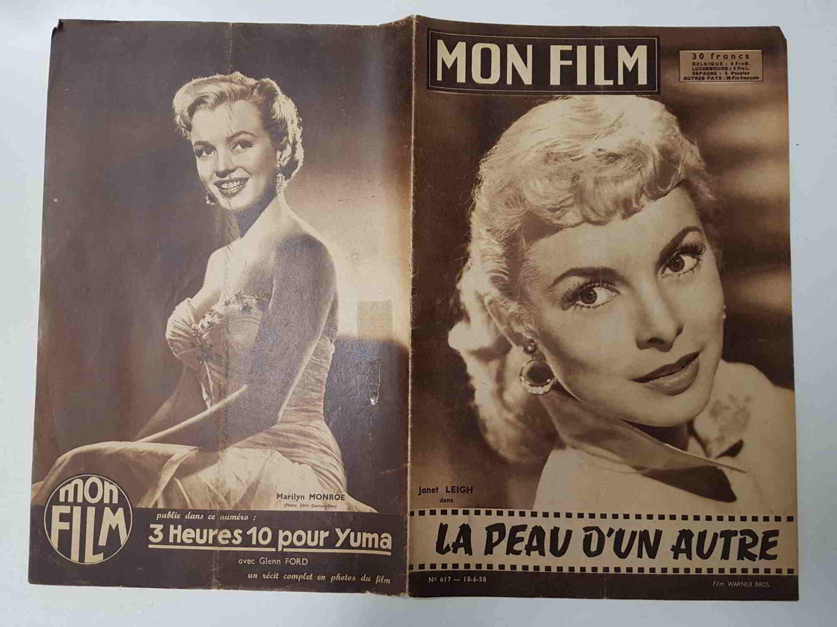 Revista: Mon Film num 617, 18-6-58. La peau dun autre. Portada: Janet Leigh