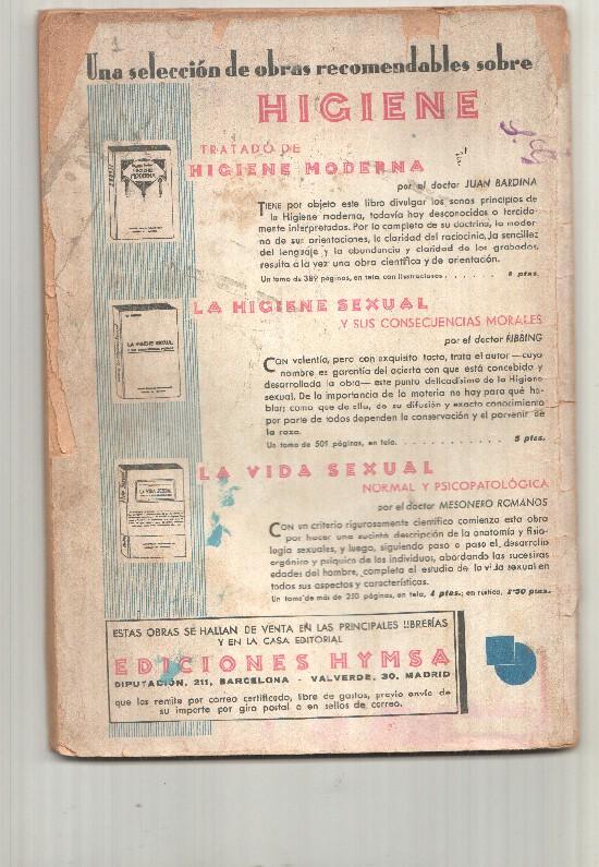 La Novela Aventura: num 039 año II, 1934 (num 1 trasera) - La amenaza silenciosa. Sexton Blake