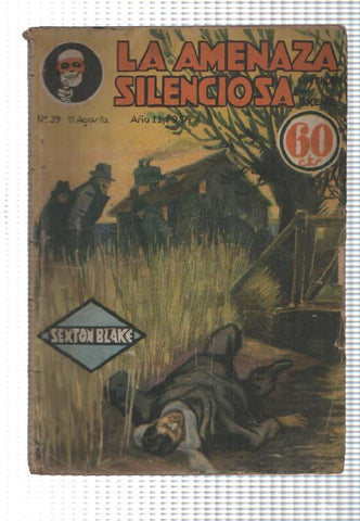 La Novela Aventura: num 039 año II, (num 2 trasera) 1934  - La amenaza silenciosa. Sexton Blake