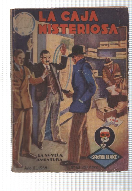 La Novela Aventura: num 063 año III, 1935  - La caja misteriosa. Sexton Blake