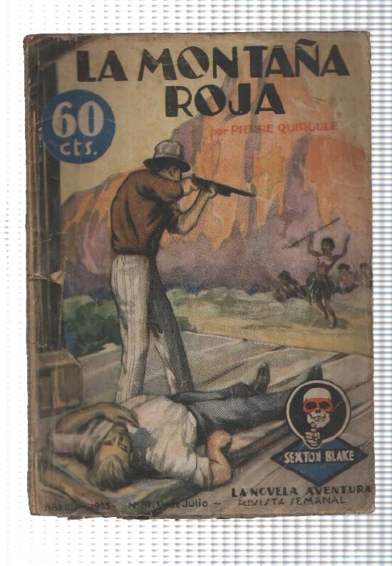 La Novela Aventura: num 087 año III, 1935  - La montaña roja. Sexton Blake