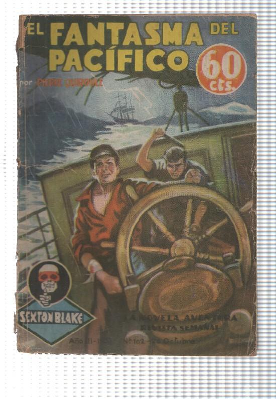 La Novela Aventura: num 102 año III, 1935  - El fantasma del pacifico. Sexton Blake