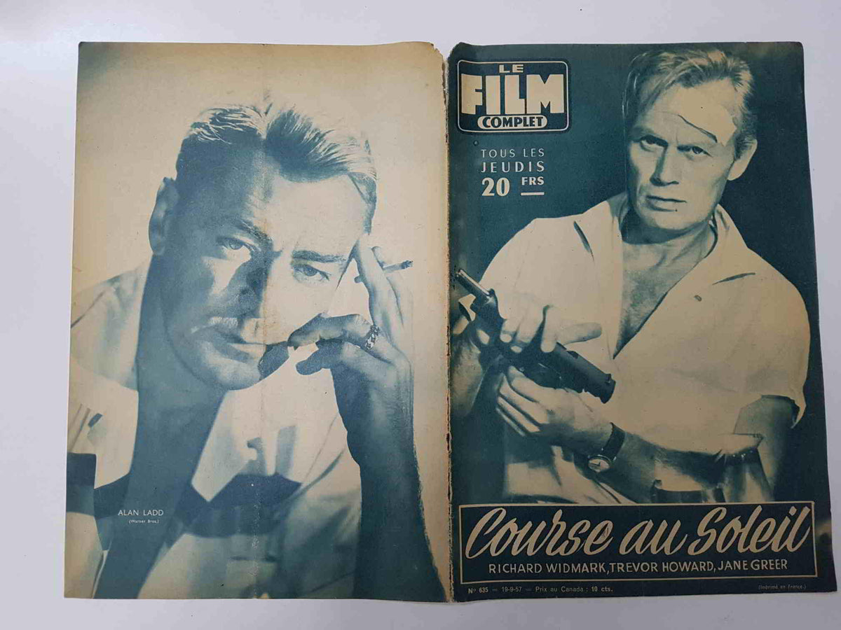 Revista: Le Film Complet num 635 (1957) - Course au Soleil. Portada: Richard Widmark