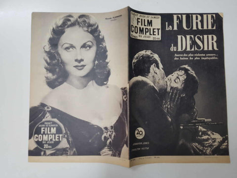 Revista: Film Complet num 444 (1954) - La Furie du desir. Portada: Jennifer Jones, Charlton Heston