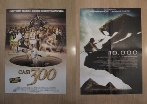Poster doble cine: 10.000 la leyenda y Casi 300