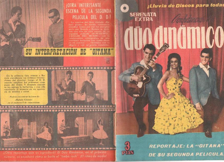 Serenata Extra numero 09: Confidencias del Duo Dinamico (poster central doble de Rocio Durcal y Duo Dinamico)