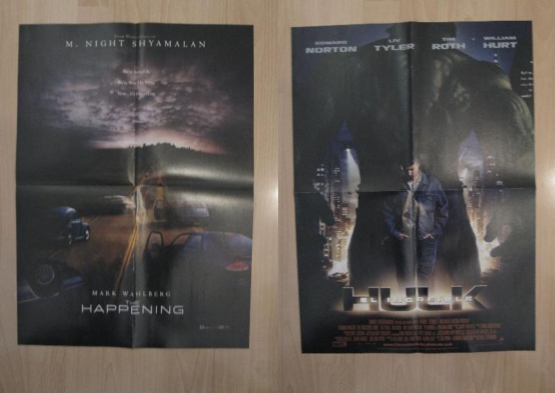 Poster doble cine: El increible Hulk y The Happening
